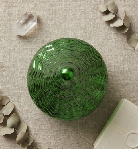 Christmas Green Glass Tree - View 3