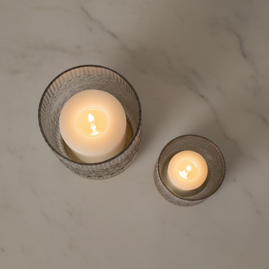 Glass Candle Holder - Set of 2 - View 3