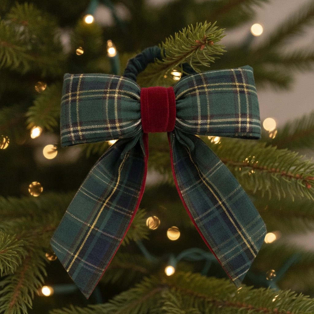 Green Christmas Bow - View 3