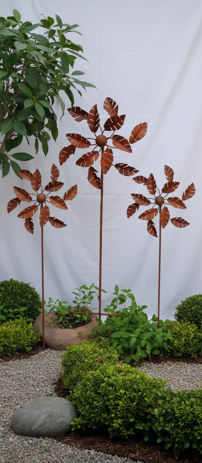Garden Stick with a swirl Spin decor