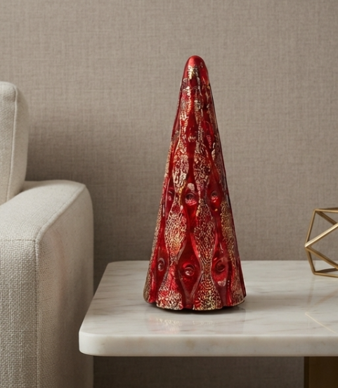 Christmas Red Glass Tree