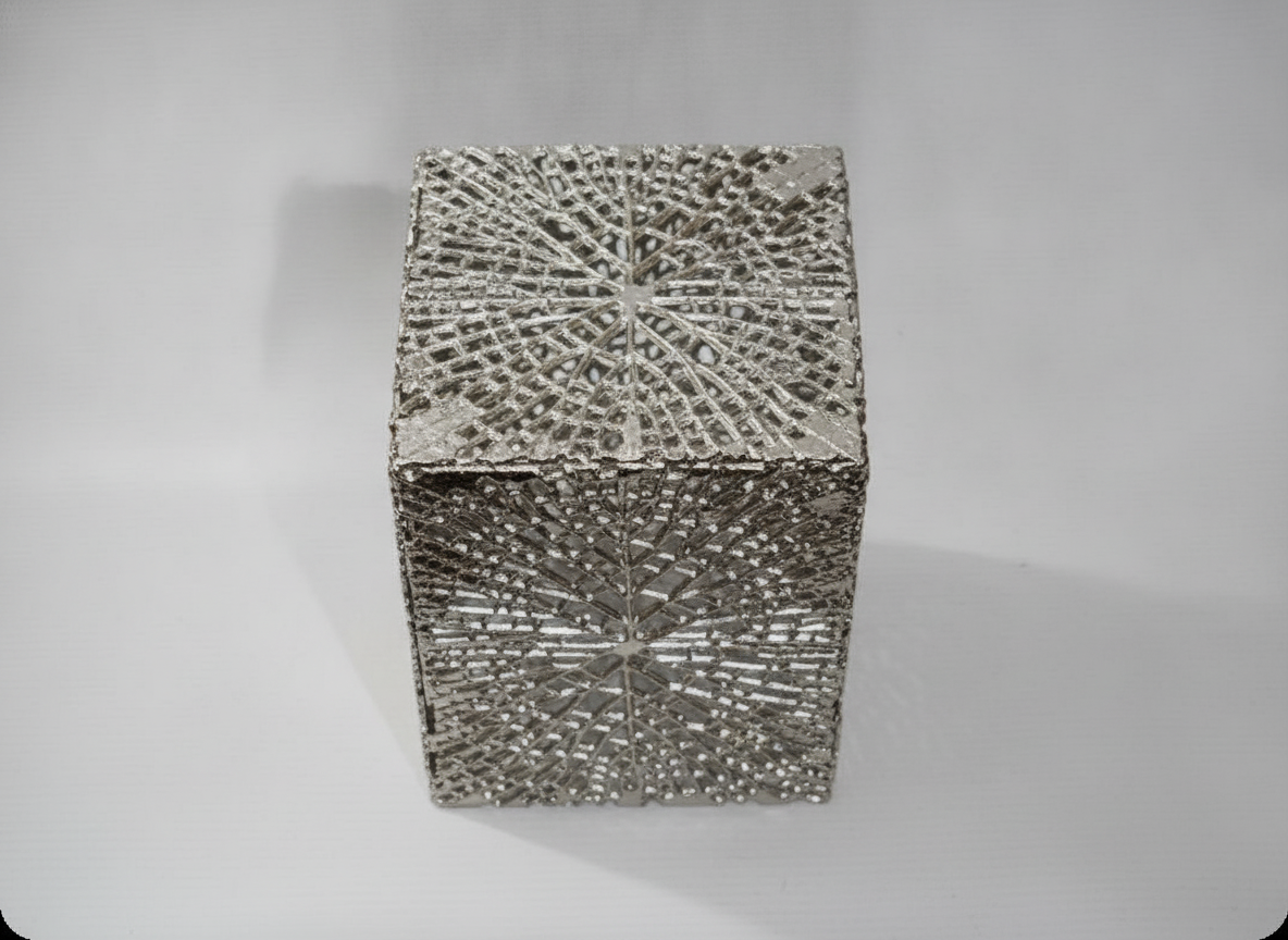 Silver Square Side Table - View 2