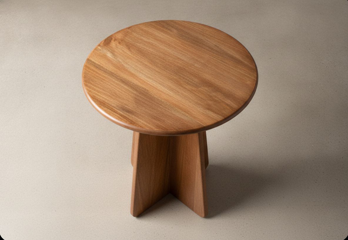 Mango Wood Round Table - View 2