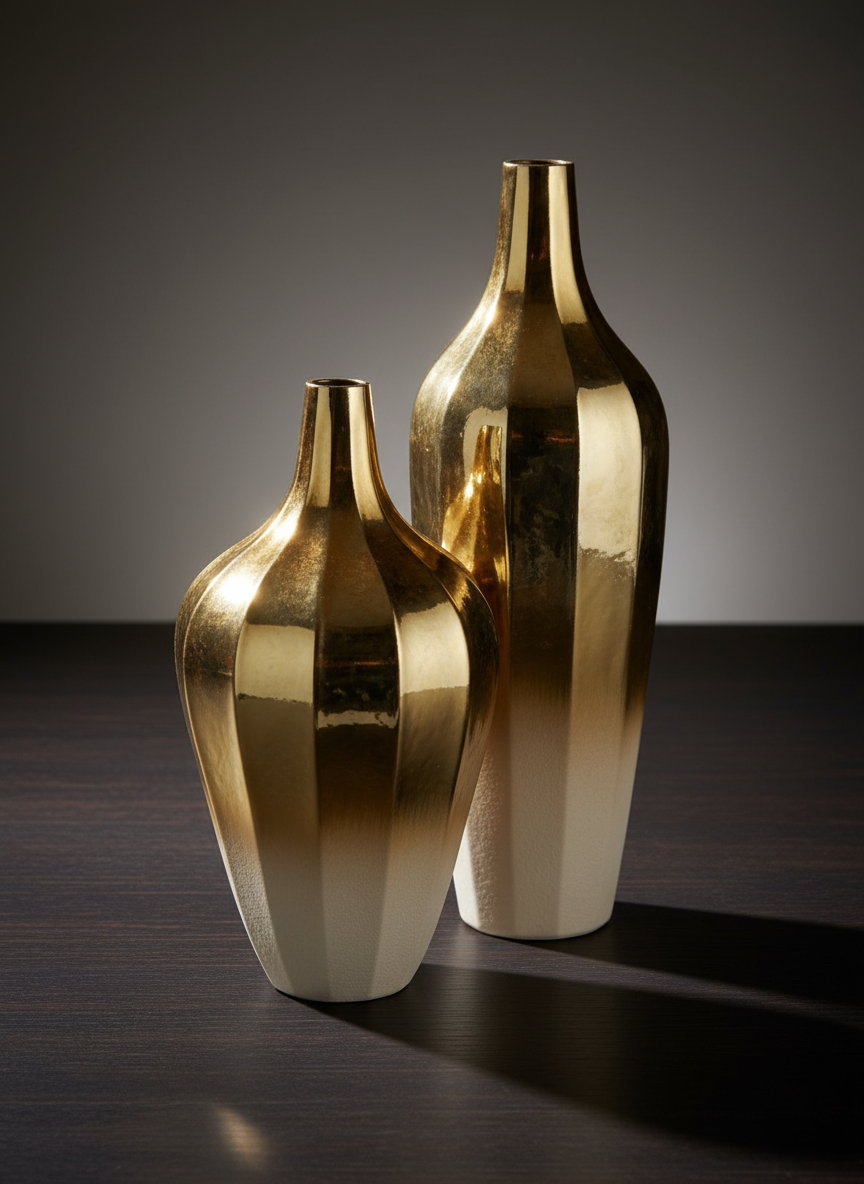 Golden Vase - Set of 2