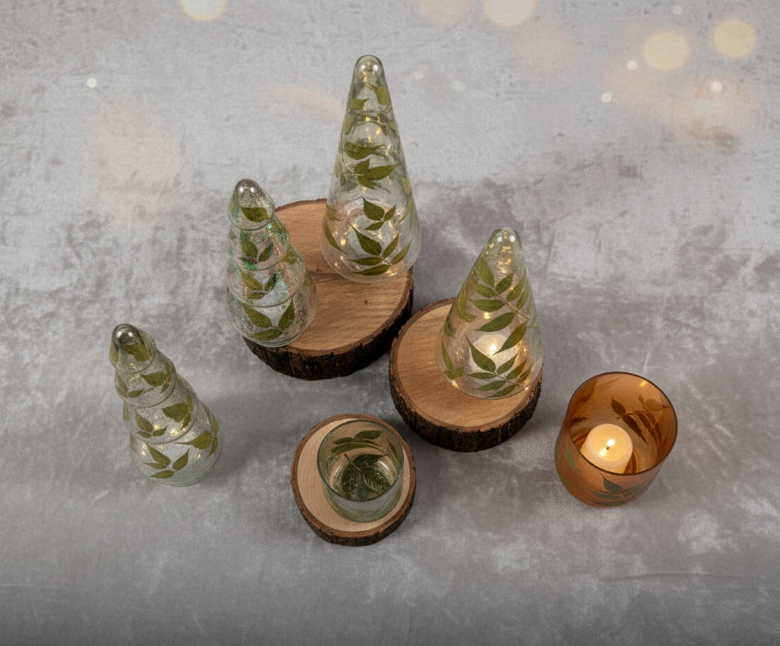 Christmas Glass Trees  - View 2