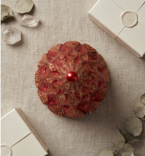 Christmas Red Glass Tree - View 3
