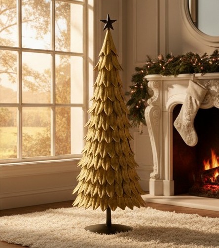 Golden Christmas Tree - View 3