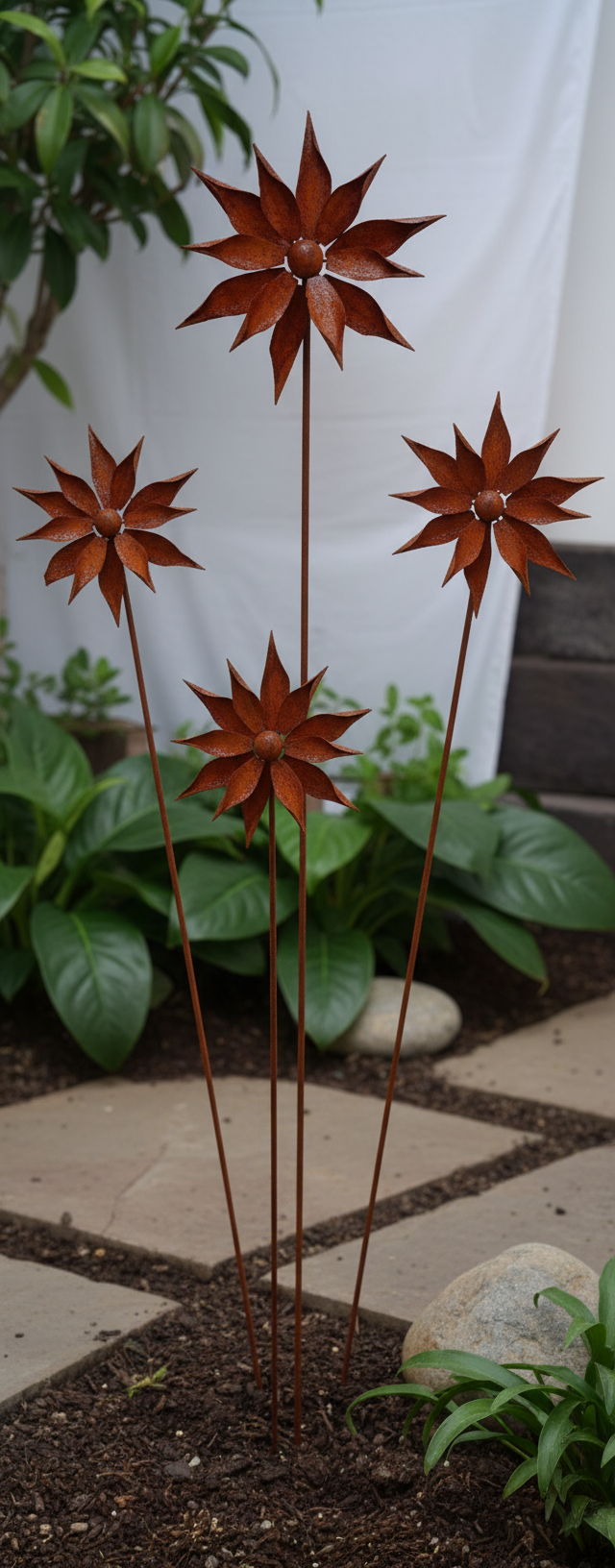 Garden sticks with flower