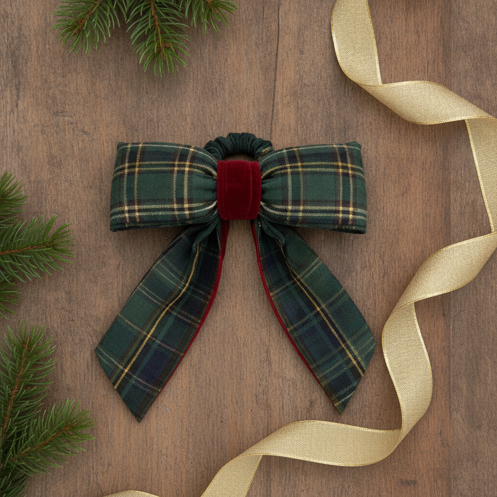 Green Christmas Bow - View 2