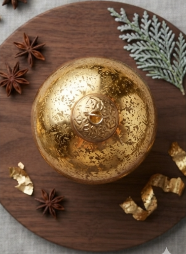 Christmas Golden Ball Ornament - View 2