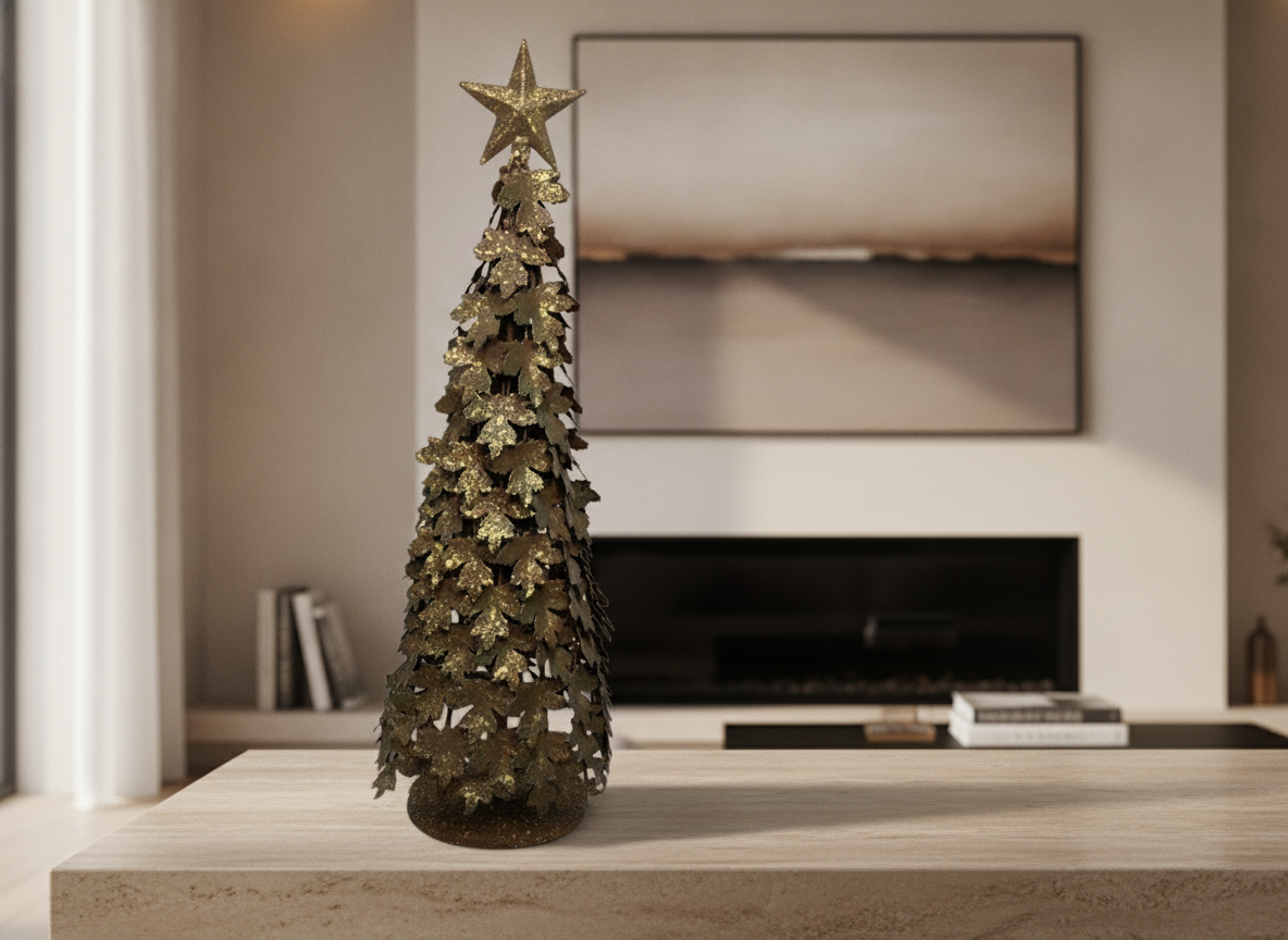 Golden Rusty Christmas Tree