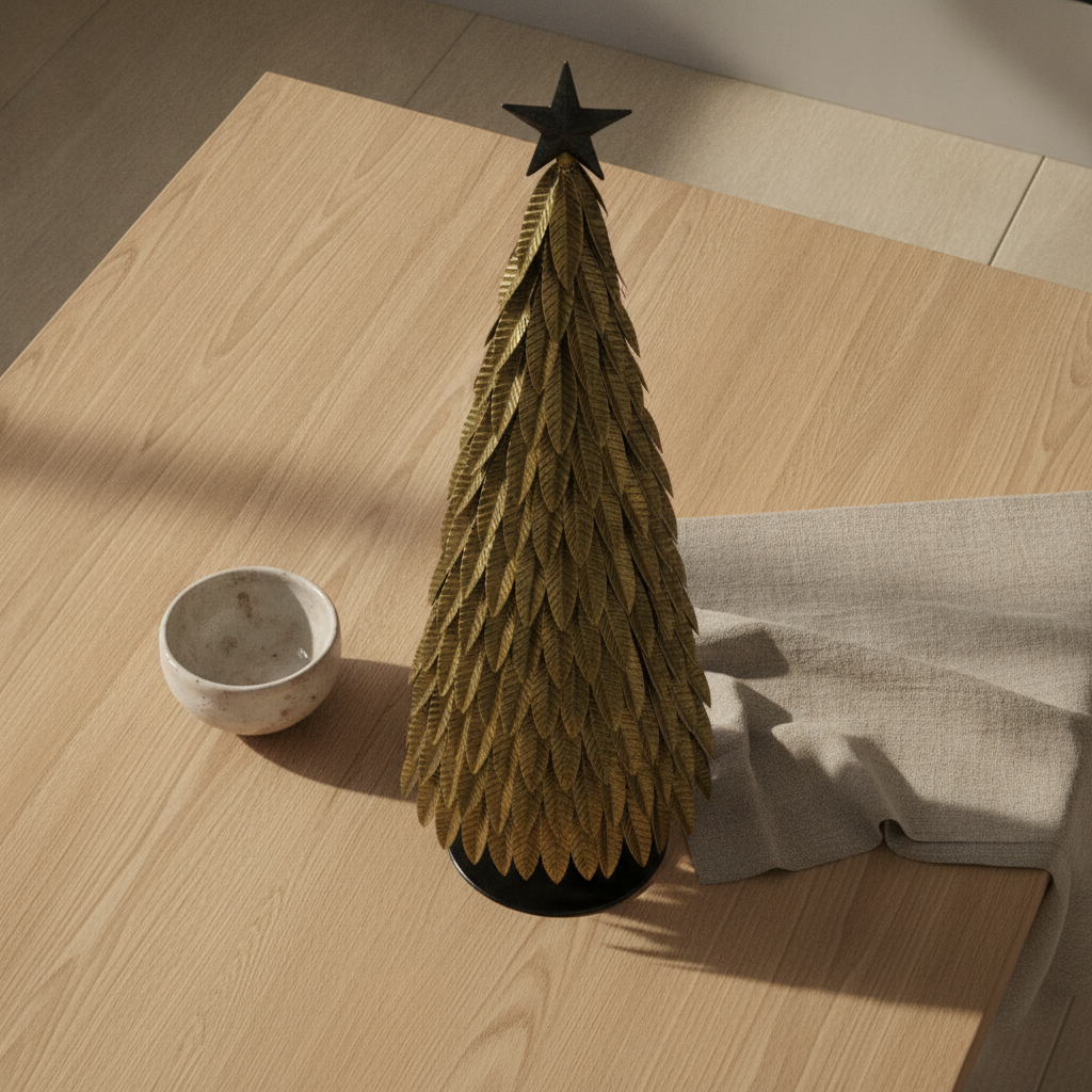 Golden Leaf Christmas Tree - View 3
