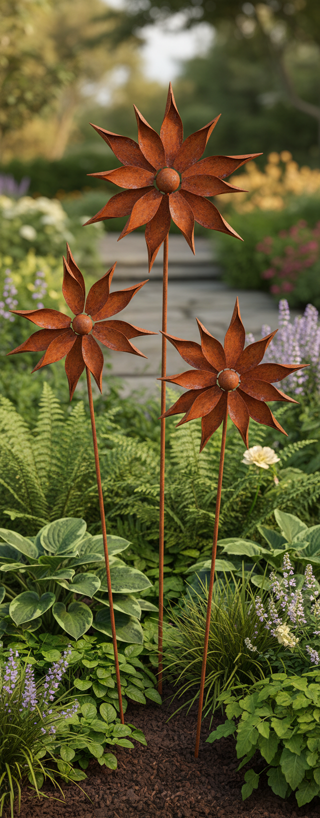 Garden sticks with flower - View 2