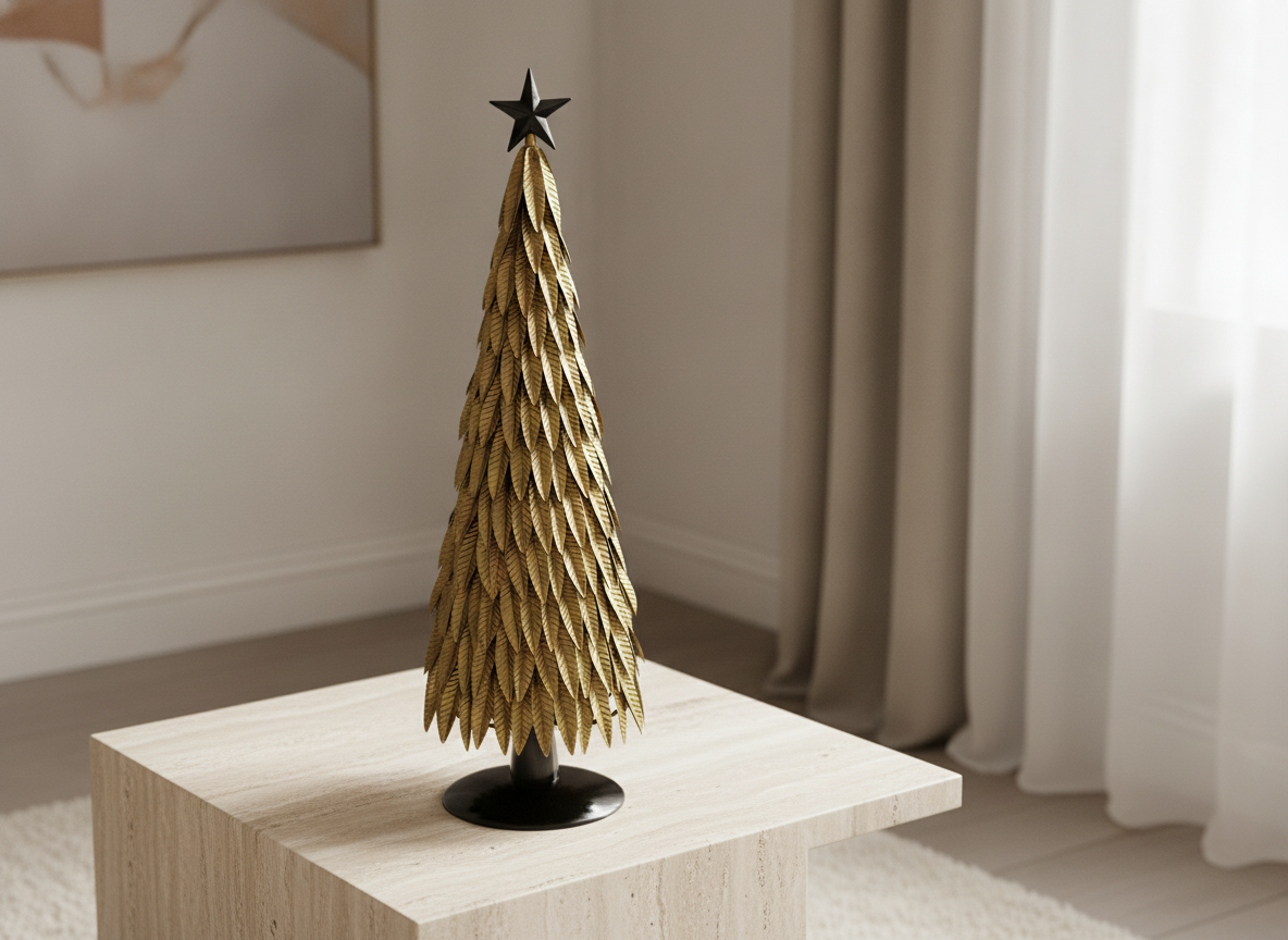 Golden Leaf Christmas Tree - View 2