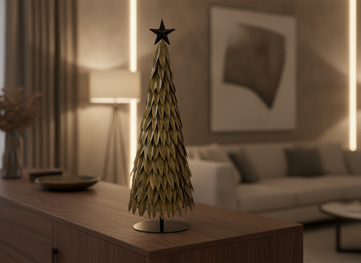 Golden Leaf Christmas Tree
