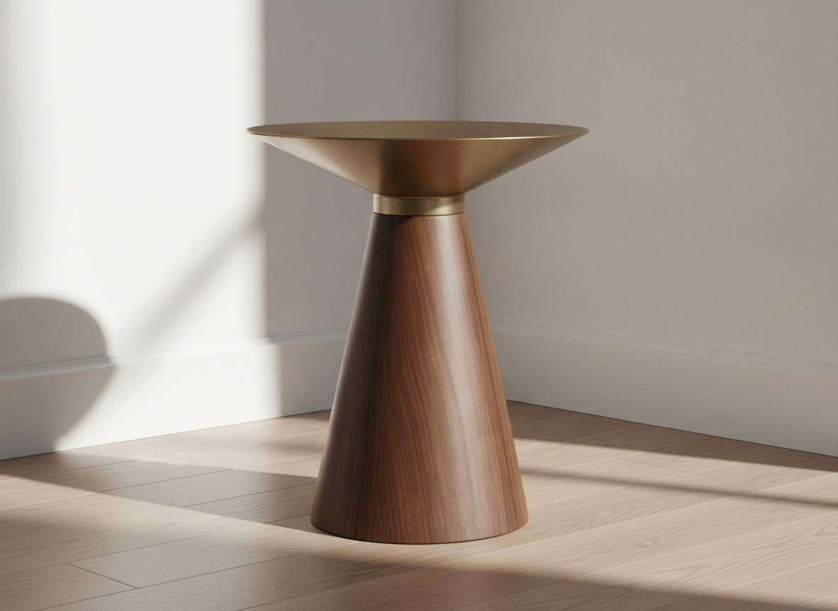 Golden Top With Walnut Wood - View 2