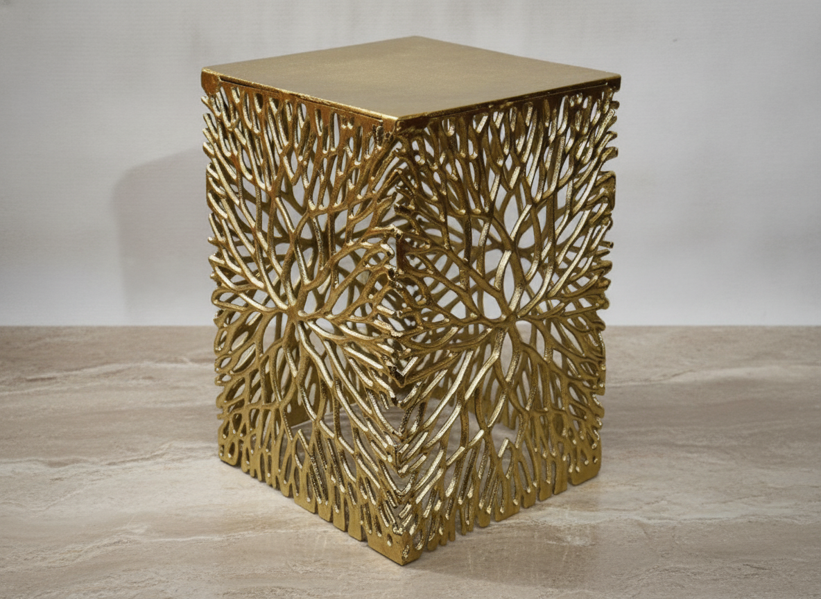 Golden Square Side Table