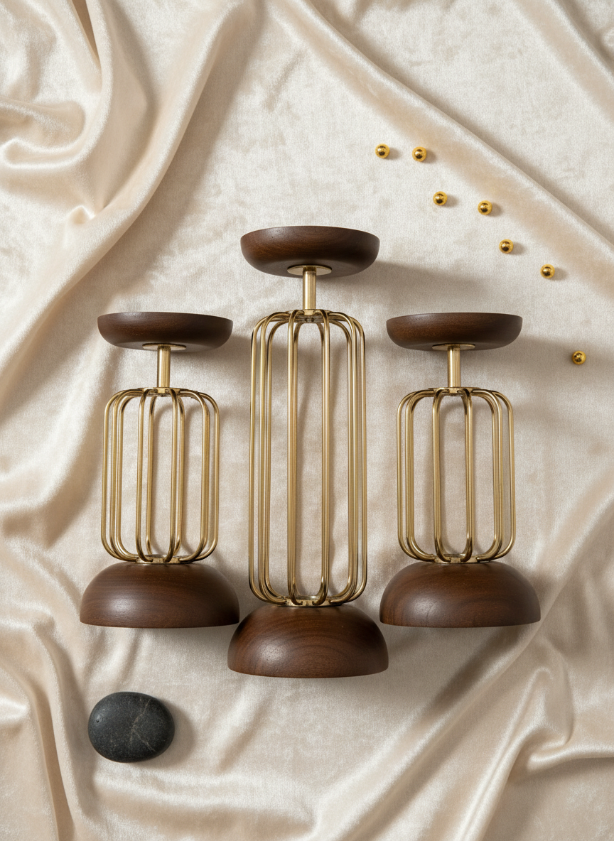 Golden Candle Holder - View 4
