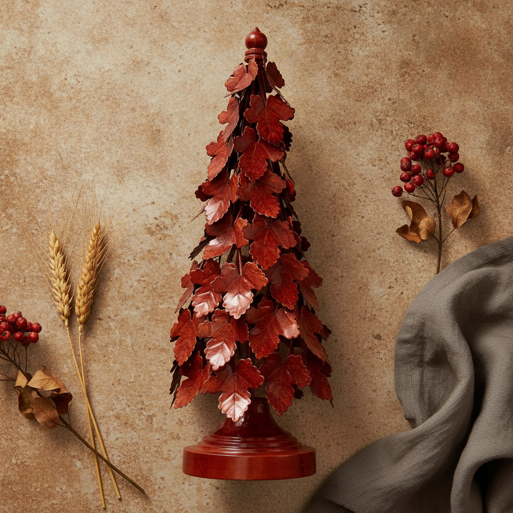 Red Leaf Christmas Tree - View 2