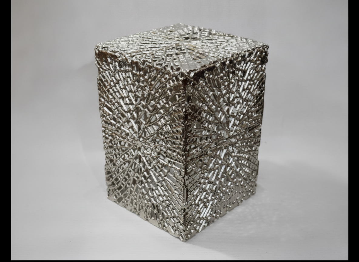 Silver Square Side Table