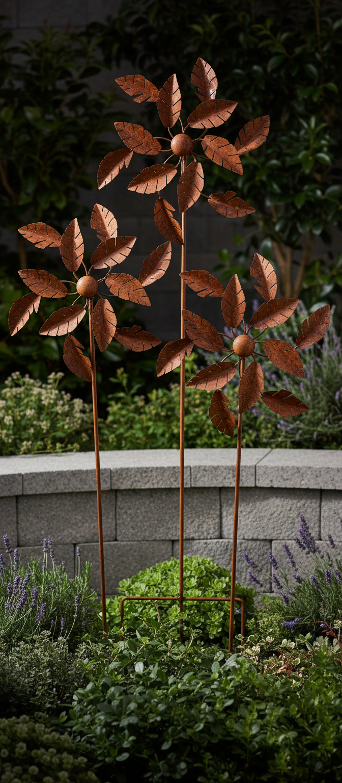 Garden Stick with a swirl Spin decor - View 3