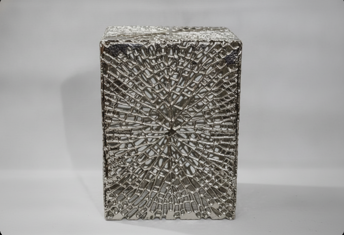 Silver Square Side Table - View 3