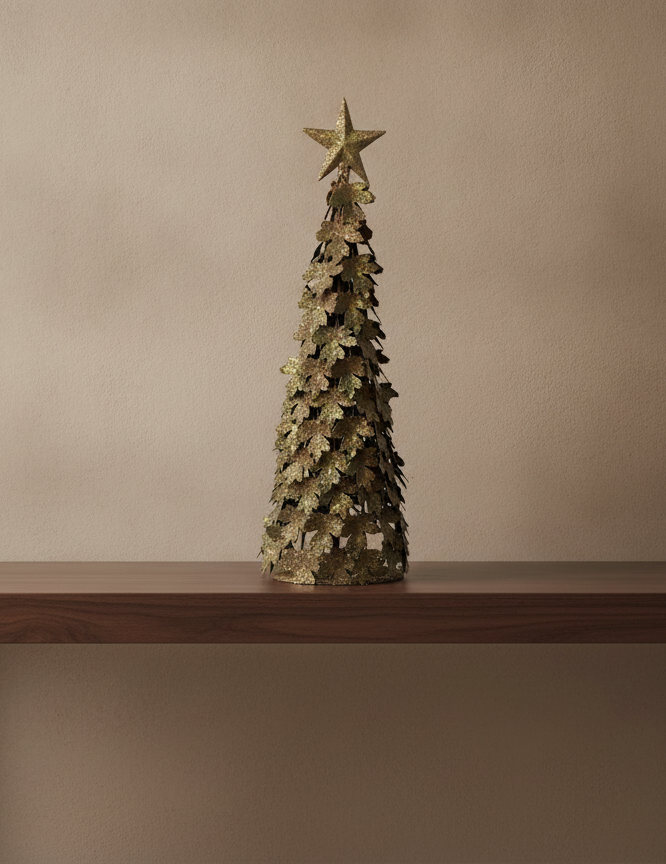 Golden Rusty Christmas Tree - View 3