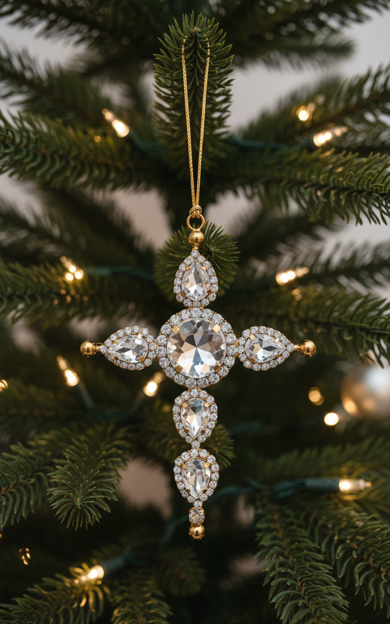 Christmas Cross Ornament